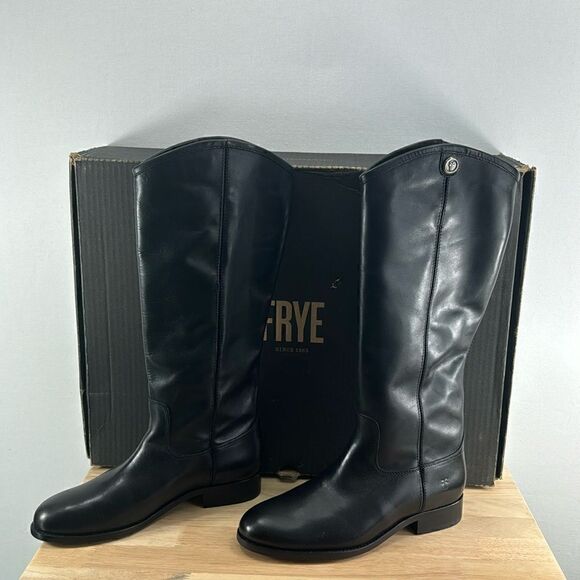 Frye Melissa Button 2 Boots- Black- Size 6.5 M- NIB